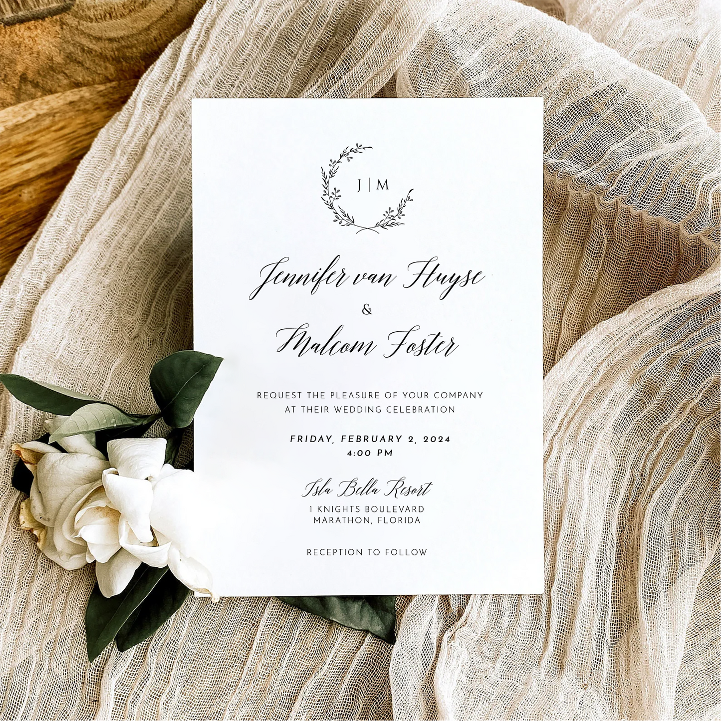 Wedding invitation template