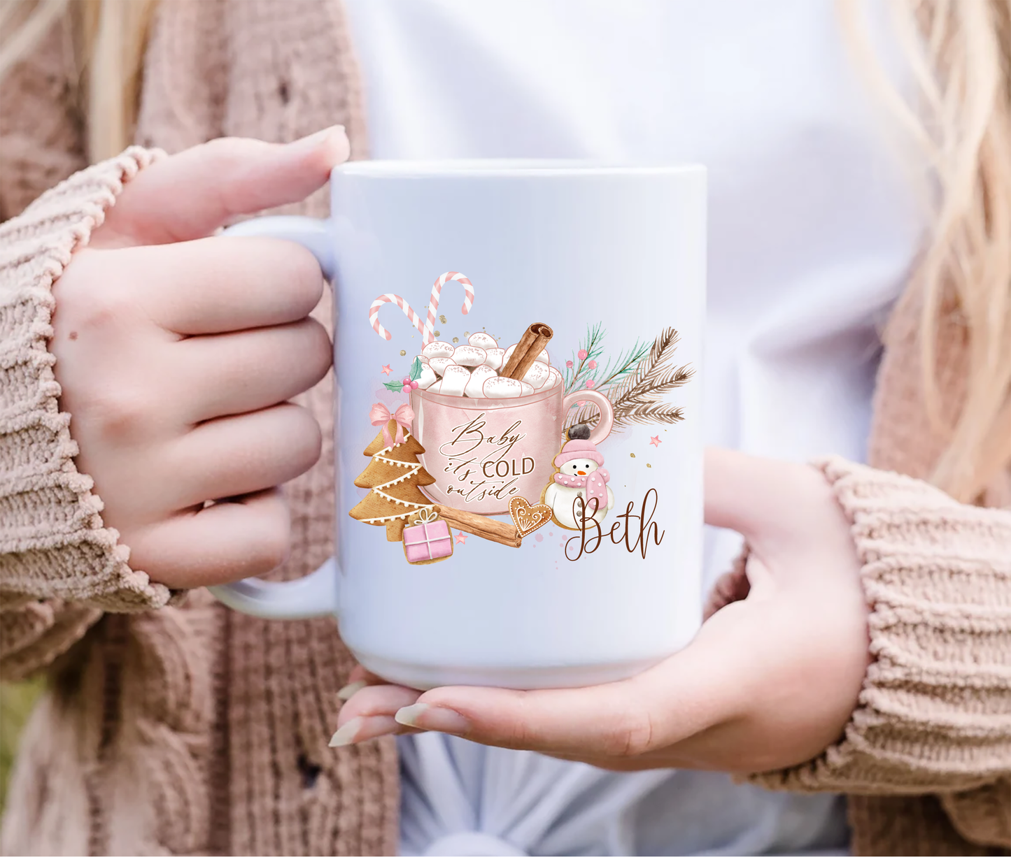 Personalized Christmas Mug Baby It's Cold Outside