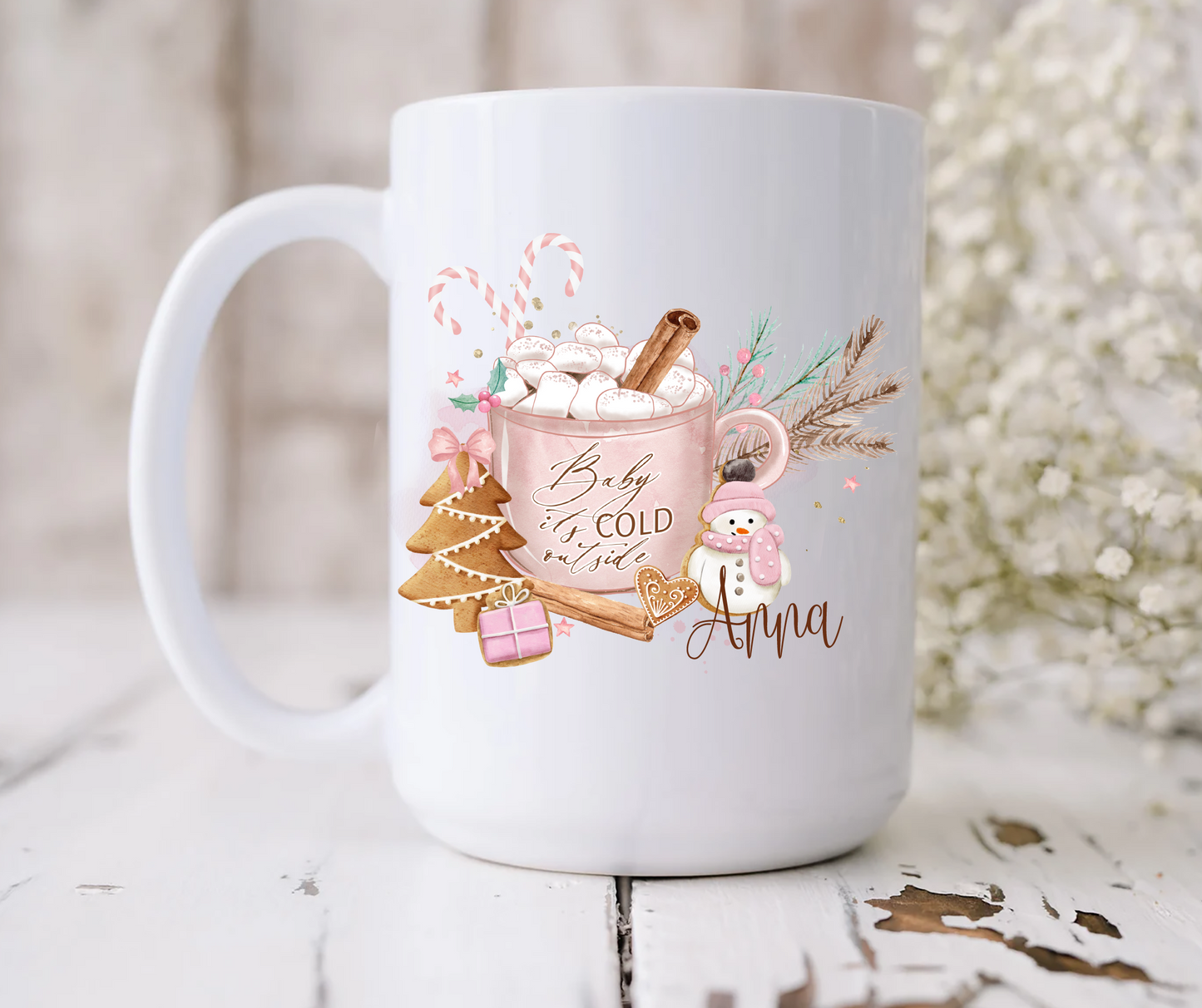 Personalized Christmas Mug Baby It's Cold Outside