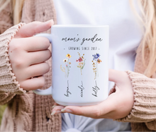 Load image into Gallery viewer, Custom coffee mugs for mom, Personalized coffee mugs for Mother&#39;s Day, Mom&#39;s garden coffee mug, Coffee mugs for gardening moms, Mom coffee mug gifts Unique coffee mugs for mom Customized coffee cups for mom Mom&#39;s favorite coffee mug Gardening-themed coffee mugs for mom Coffee lover mom gifts Personalized garden coffee mugs for mom Mom fuel coffee mug
