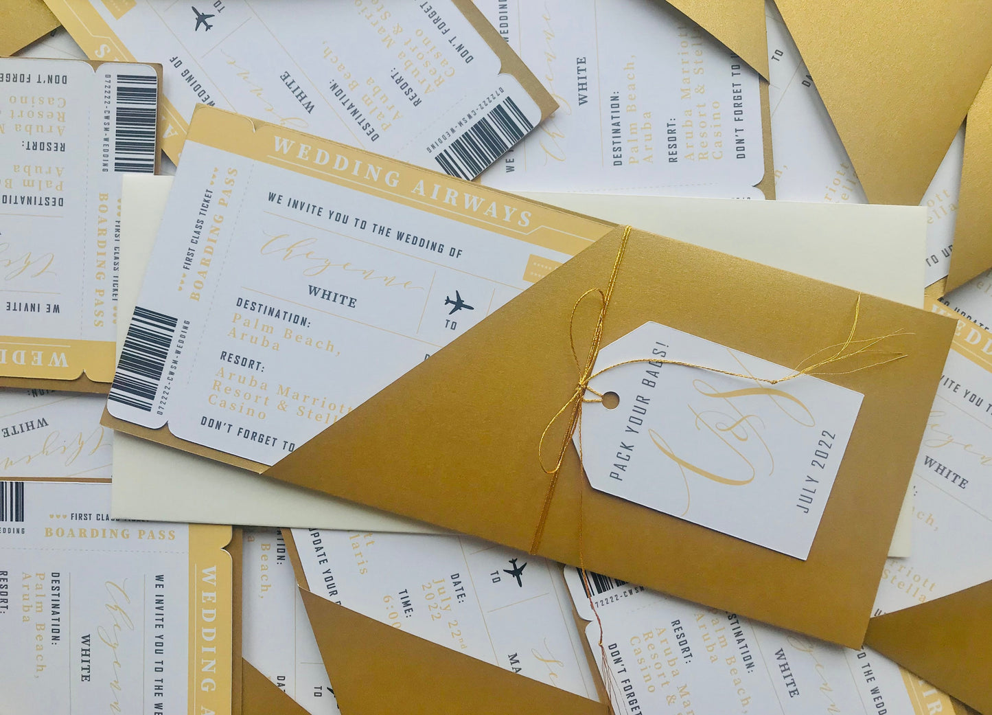 Boarding Pass Wedding Invitations, Destination Wedding Invitations, Ticket Style Wedding Invitations, Unique Wedding Invitations, Tropical Wedding Invitations