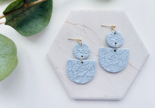 Clay Earrings, Jewelry, Mother's Day Gifts, Gifts for Her, Gifts for Mom, Gifts for teenagers, Something Blue Gifts, Gifts for Bride, Blue Earrings