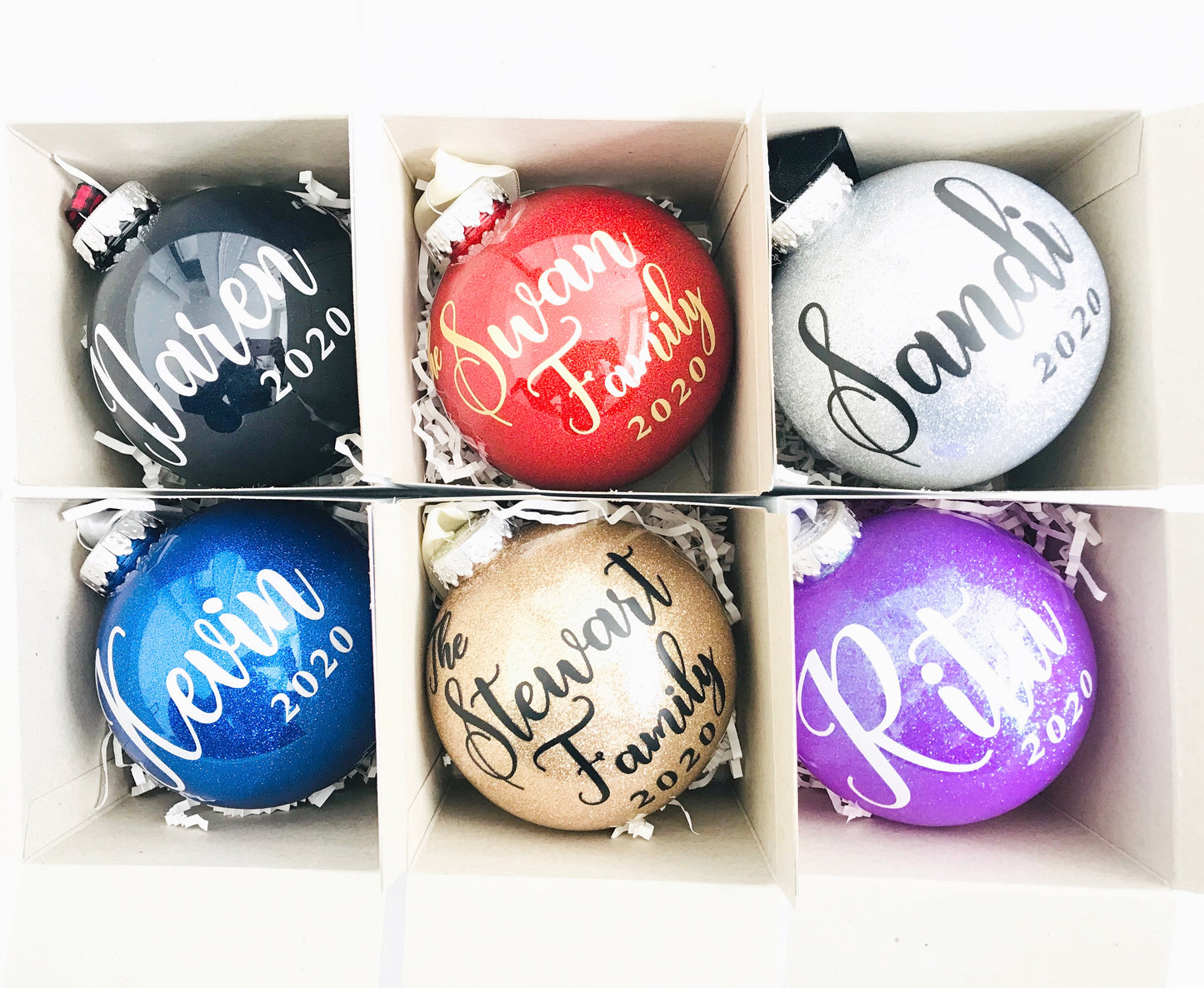Personalized 3" Glass Ball Ornament with Box