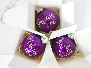 Personalized 3" Glass Ball Ornament with Box