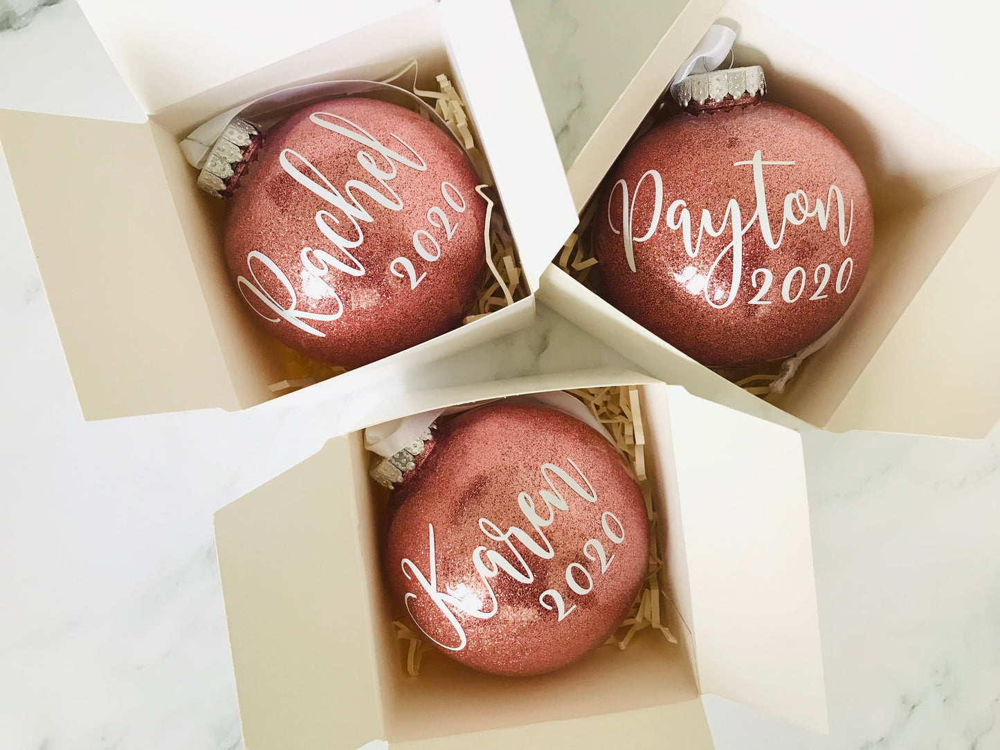 Personalized 3" Glass Ball Ornament with Box