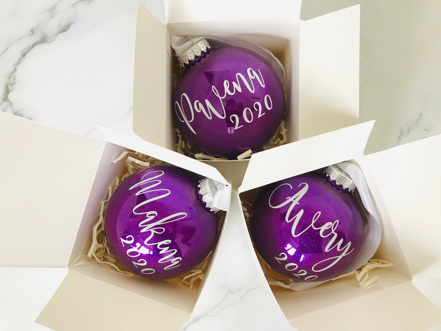 Personalized 3" Glass Ball Ornament with Box