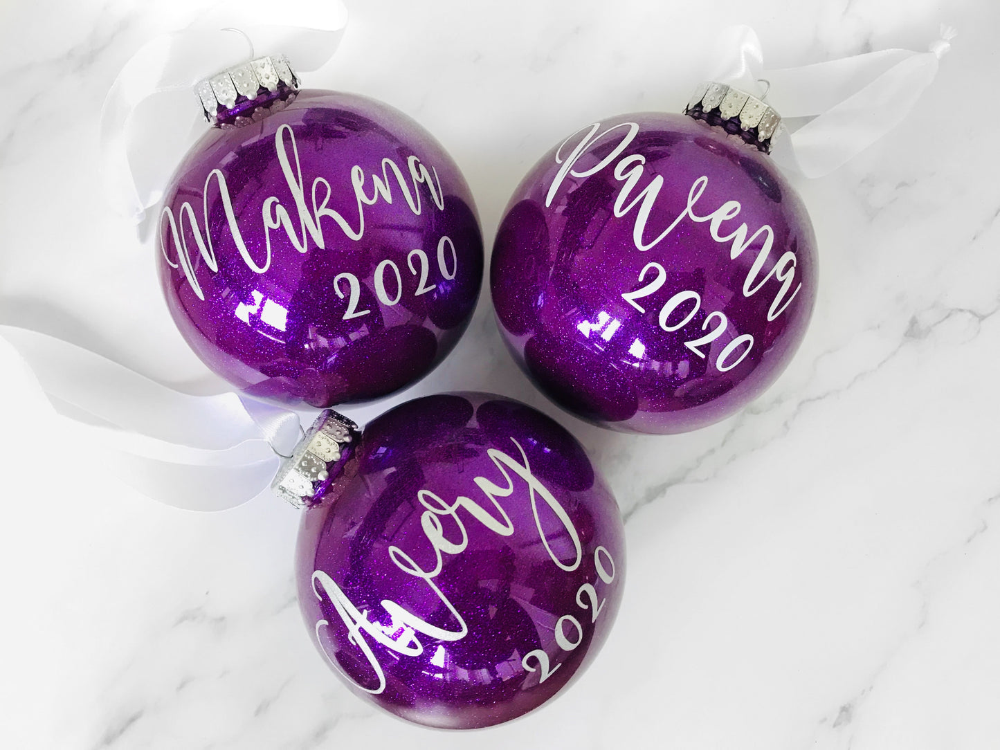 Personalized 3" Glass Ball Ornament with Box