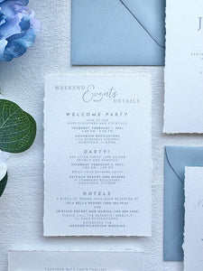 Dusty Blue Wedding Invitation Suite