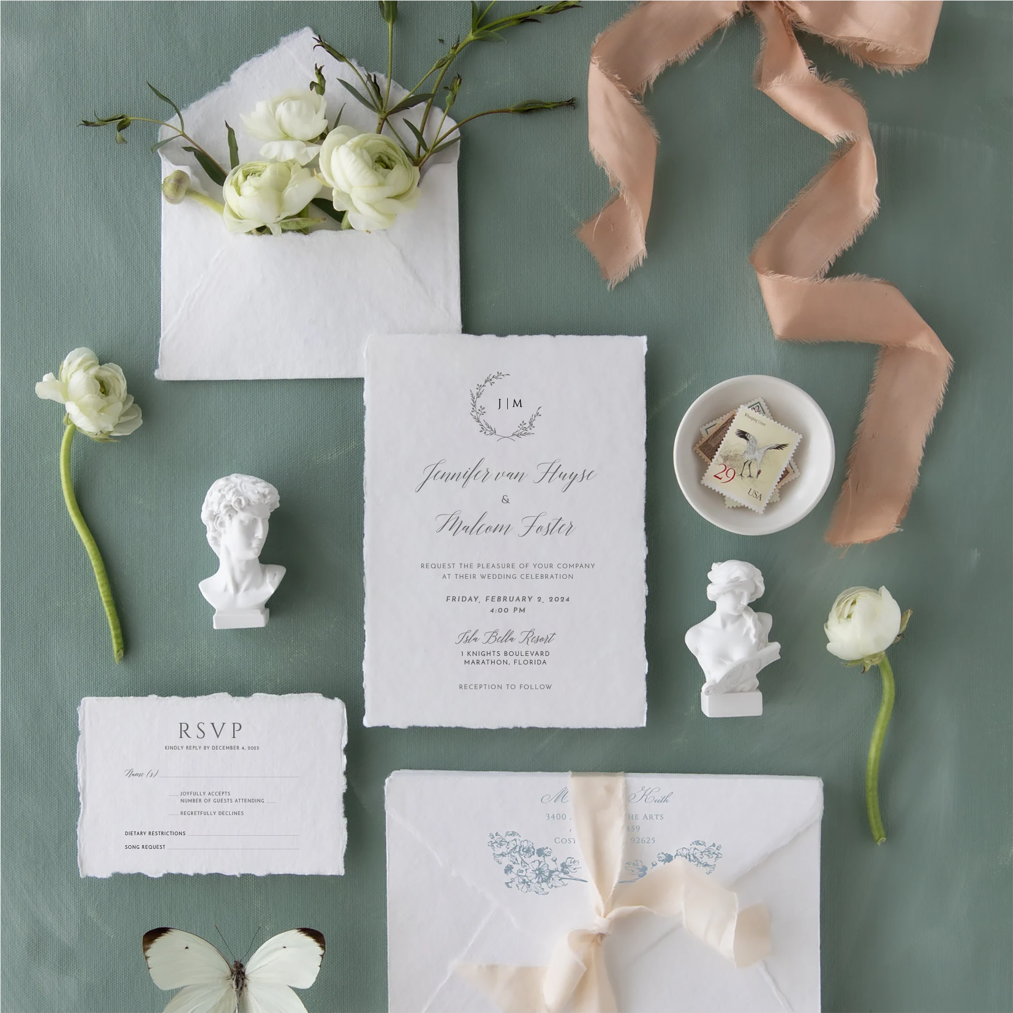 Luxury wedding invitations, minimalist wedding invitations