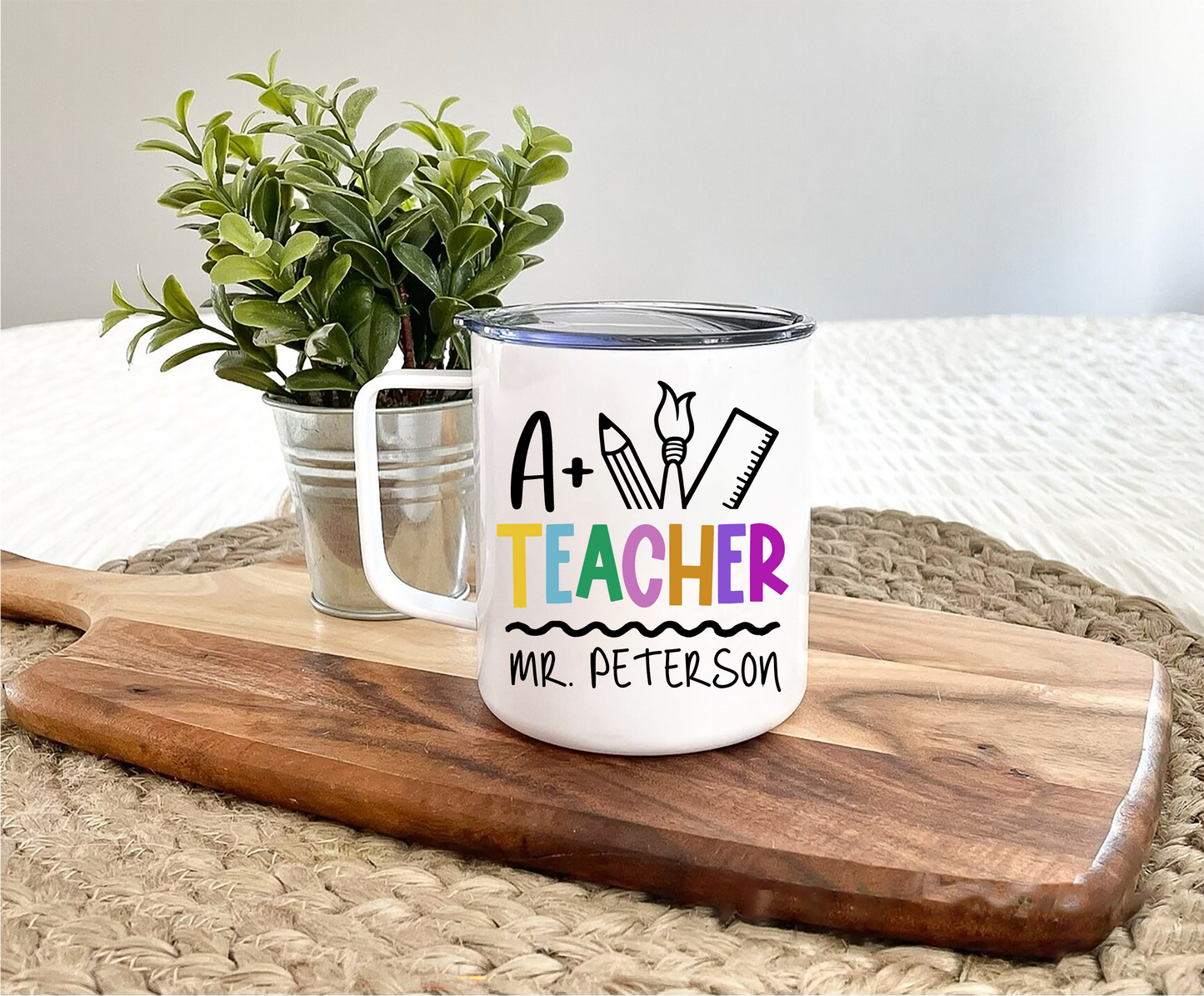 Coffee Mug Tumbler - A+ Teacher Gift