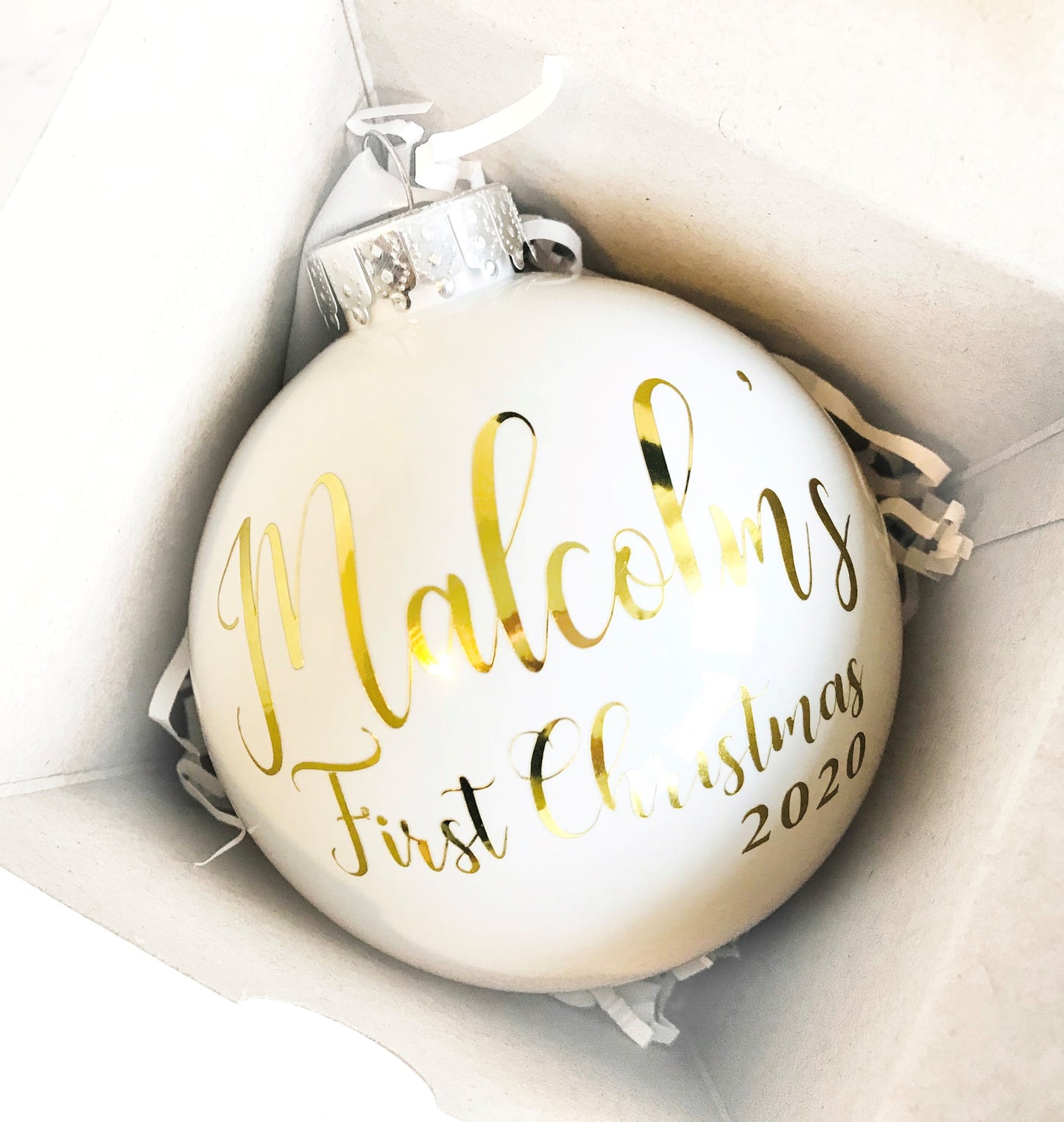 Unique Christmas tree ornaments, Baby's First Christmas Ornament, Personalized Christmas gift for new parents, baby keepsake