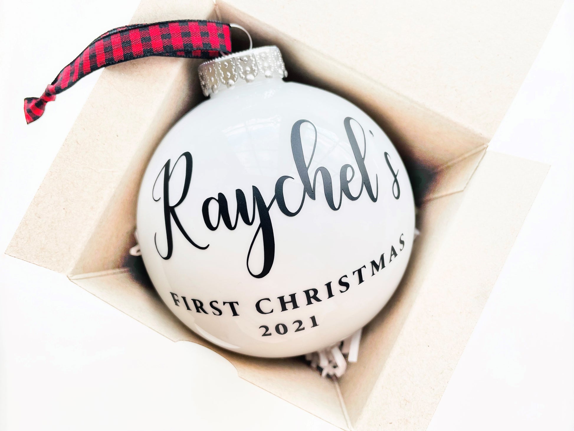 Unique Christmas tree ornaments, Baby's First Christmas Ornament, Personalized Christmas gift for new parents, baby keepsake