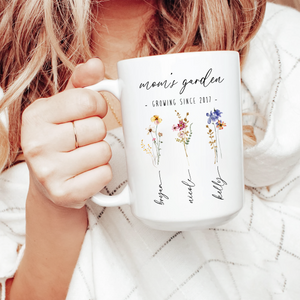 Mug for Mom, Custom Mugs for Mom, Mother's Day Gifts, Garden Lover Mugs, Personalized Gifts for Mom