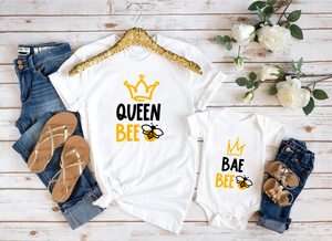 Queen Bee & Bae Bee Mommy and Me Set - Matching Shirts