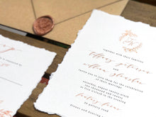 Load image into Gallery viewer, Deckle Edge Rustic Wedding Invitations - Set of 25
