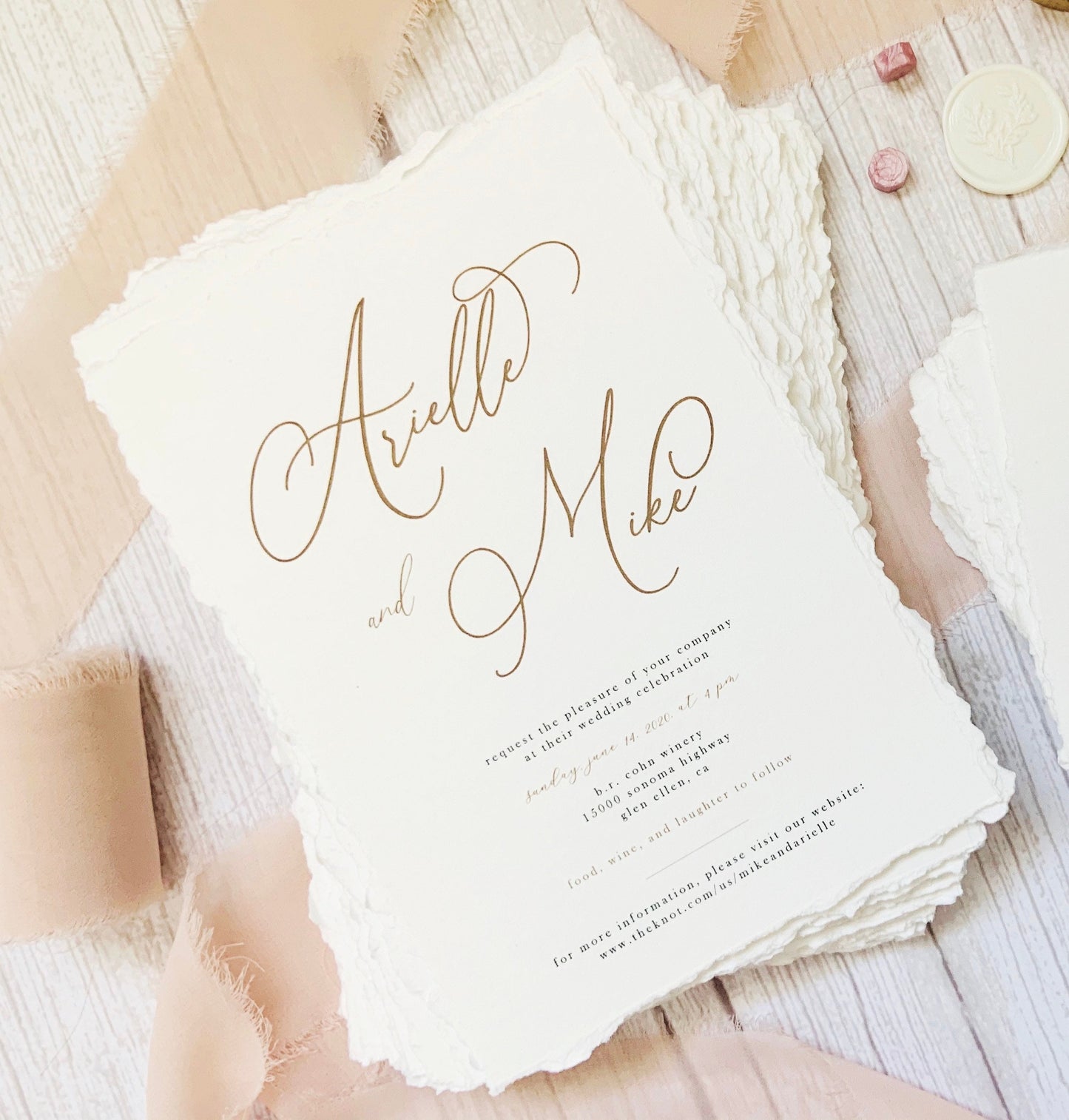 Rustic Wedding Invitations - Set of 25