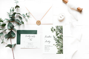 Wedding Invitation Suite with Greenery