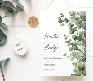Wedding Invitation Suite with Greenery