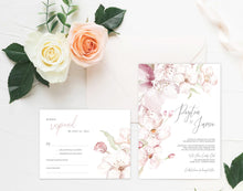 Load image into Gallery viewer, Cherry Blossoms Wedding Invitation Suite - Set of 25
