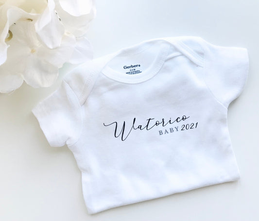 Custom Last Name Baby Bodysuit