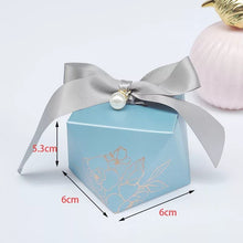 Load image into Gallery viewer, Blue Wedding Favour Boxes - Set of 25
