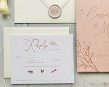 Load image into Gallery viewer, Blush Wedding Invitation Suite - Set of 25
