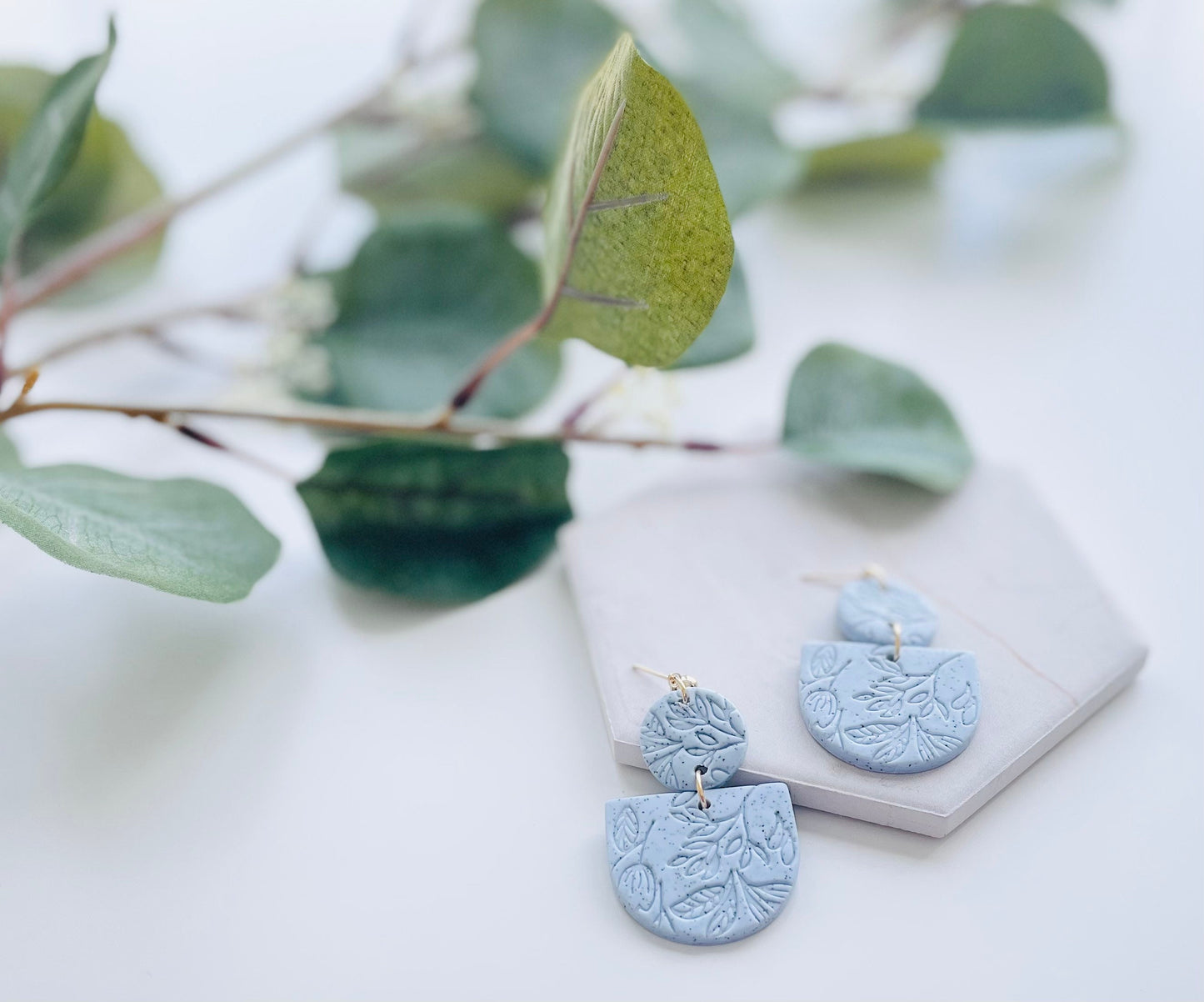 Clay Earrings, Jewelry, Mother's Day Gifts, Gifts for Her, Gifts for Mom, Gifts for teenagers, Something Blue Gifts, Gifts for Bride, Blue Earrings