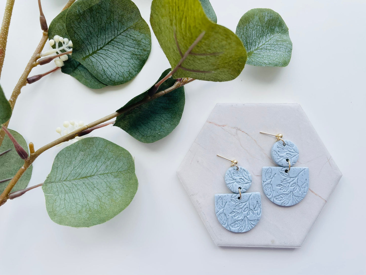 Clay Earrings, Jewelry, Mother's Day Gifts, Gifts for Her, Gifts for Mom, Gifts for teenagers, Something Blue Gifts, Gifts for Bride, Blue Earrings