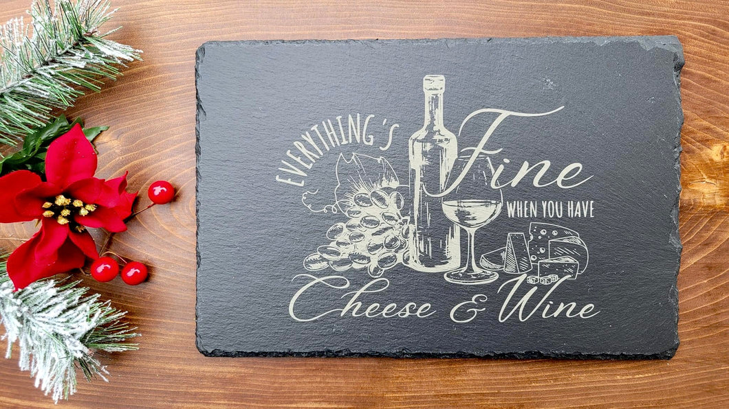 Cheeseboard, wine and cheese tray, housewarming gifts, wedding gifts, Christmas gifts, slate cheese tray