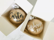Load image into Gallery viewer, Personalized 3&quot; Glass Ball Ornament with Box
