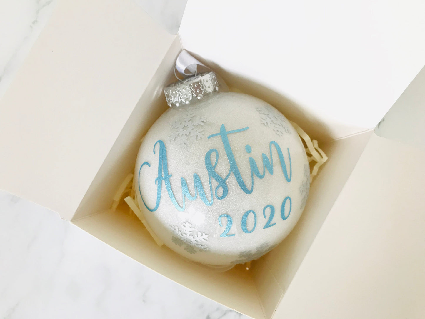 Personalized Christmas Ornament with Individual Gift Box