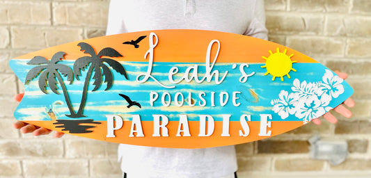 Large Custom Wood Sign for Patio/Backyard
