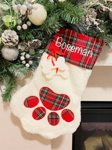 Paw Christmas Stocking for Pets