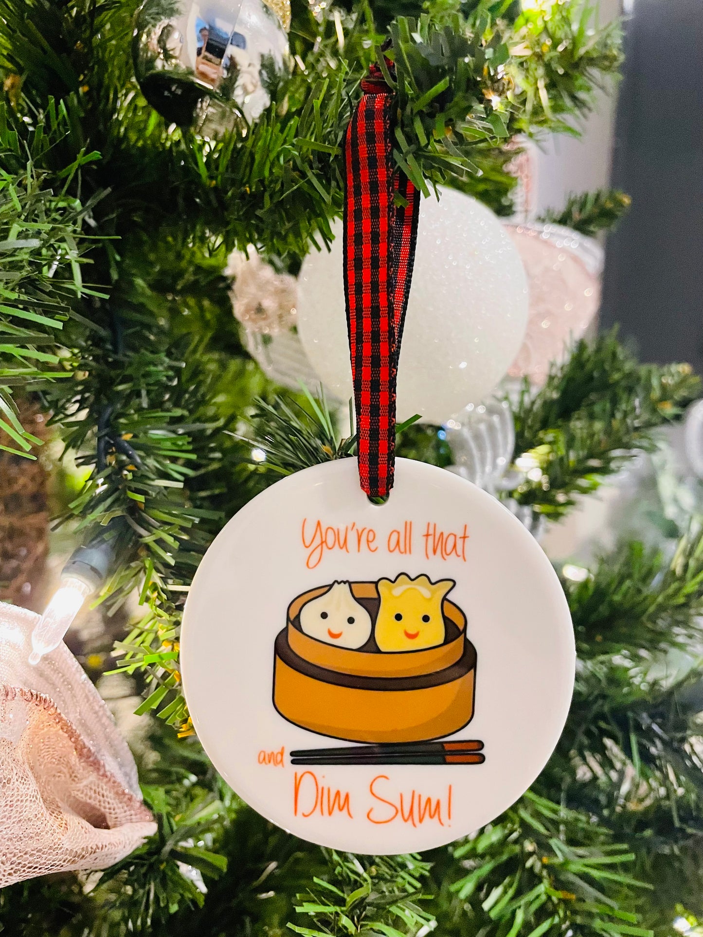 Dim Sum Ceramic Christmas Ornament