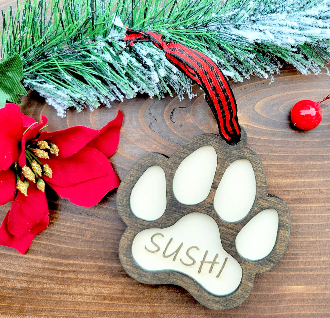 Paw Christmas Ornament for Pets