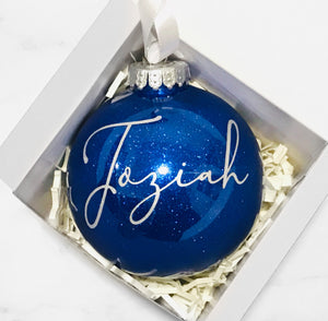Personalized 3" Glass Ball Ornament with Box