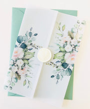 Load image into Gallery viewer, Vellum Wedding Invitations with Greenery - Set of 25
