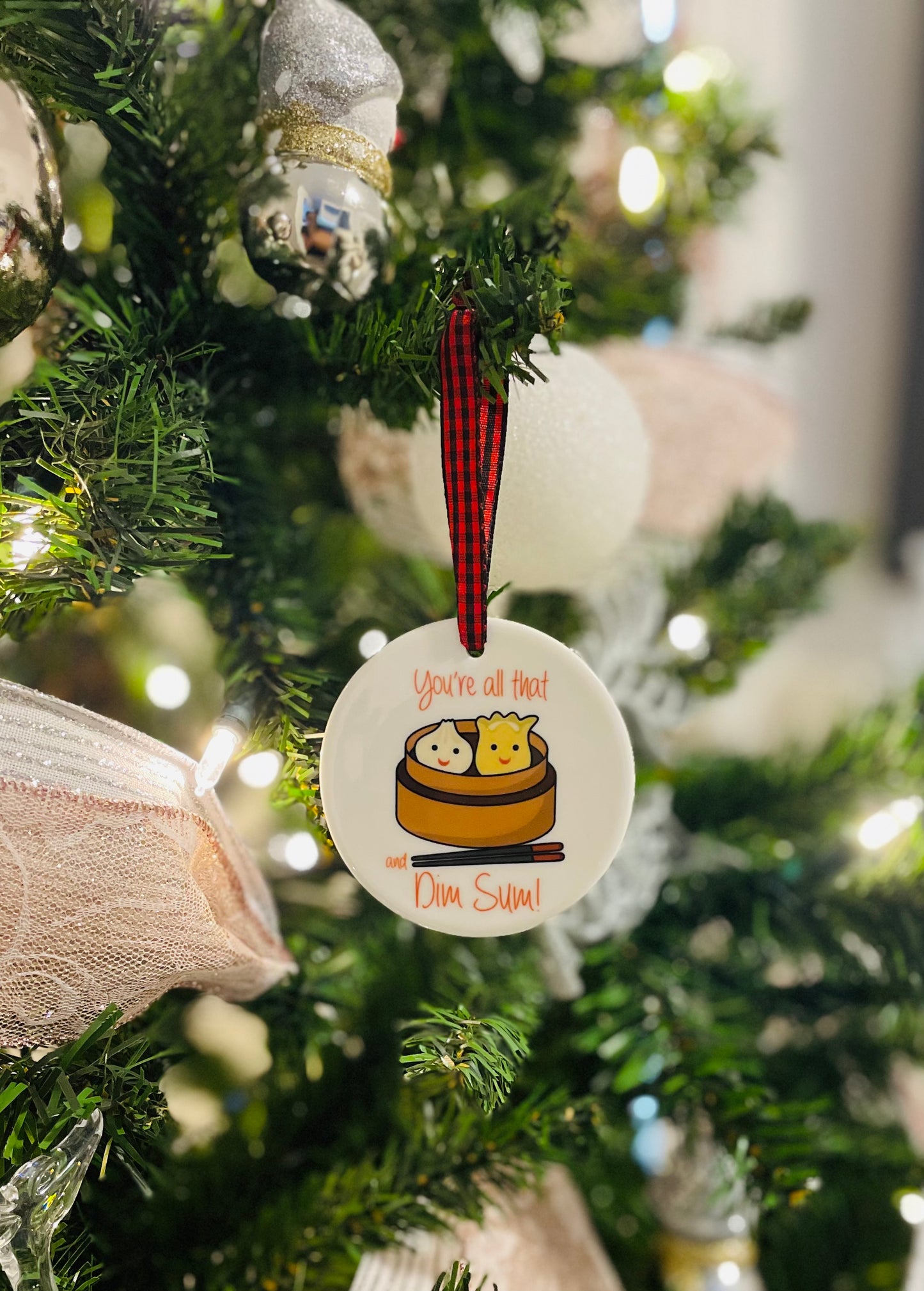 Dim Sum Ceramic Christmas Ornament