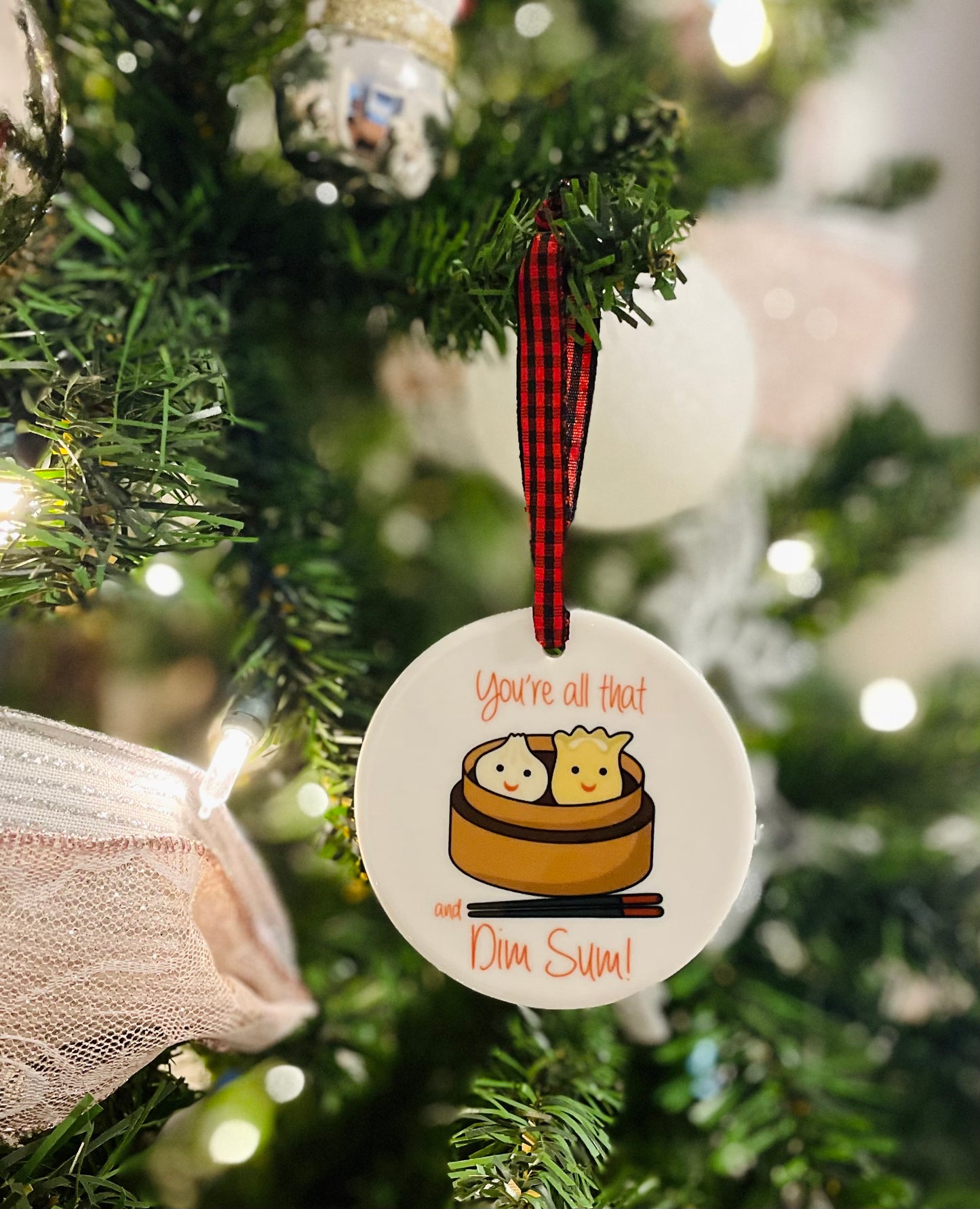 Dim Sum Ceramic Christmas Ornament